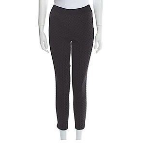 Marc by Marc Jacobs Black Silk Stretch Textured Print Pants